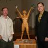 A fantastic photo of Travis and his Uncle Bill.  This is "Echo", John's latest piece for the exhibit.
